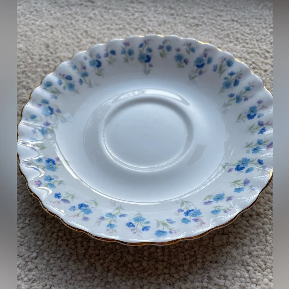 Vintage Royal Albert ‘Memory Lane’ Saucer Plate - Blue and Purple Flowers